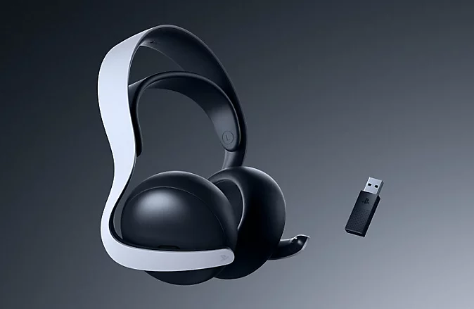 PULSE Elite™ headset connects wirelessly to multiple devices.