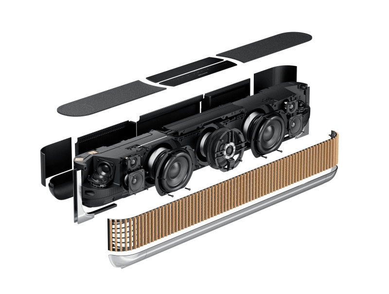 X-ray view of the internal technology of Bang & Olufsen Beosound Theatre soundbar