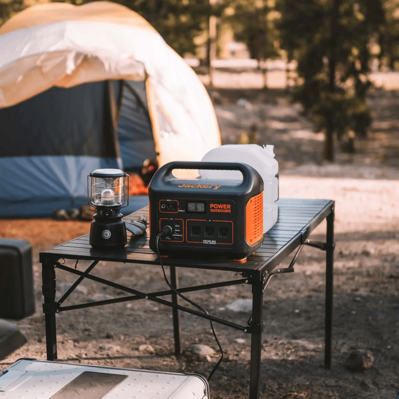 Jackery Explorer 1000 powering a camping setup outdoors