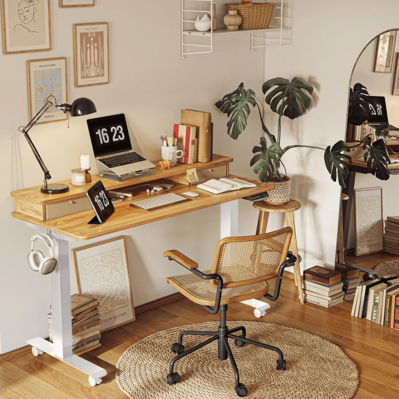 FEZIBO Electric Standing Desk in a modern home office