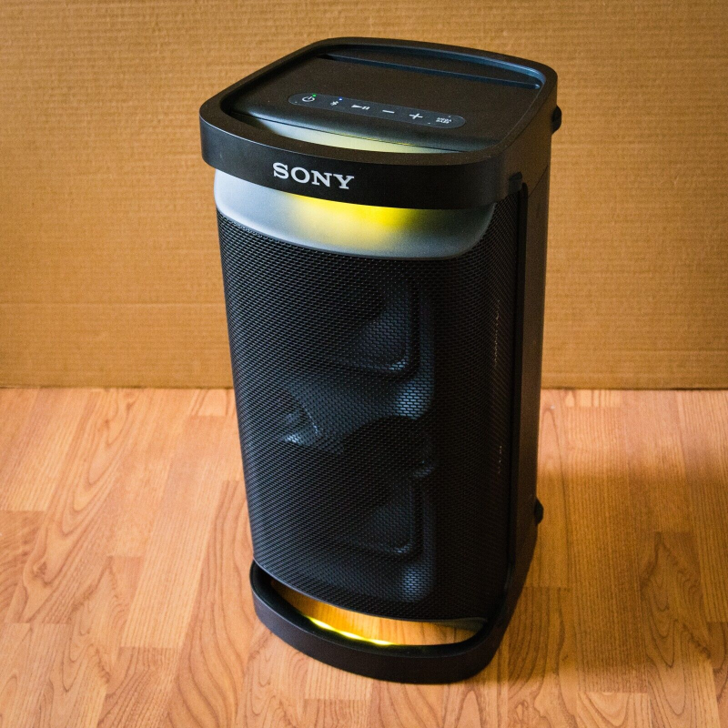 Close-up of Sony SRS-XP500 speaker