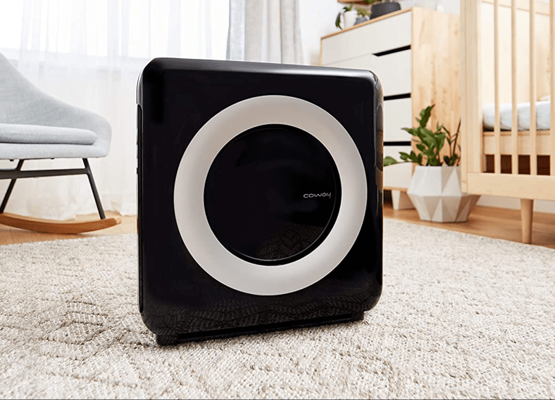 Closeup of Coway Airmega AP-1512HH(W) air purifier