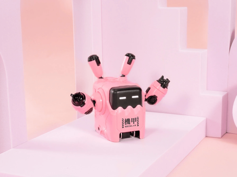 Pink GravaStar Charger with unique robot-inspired design
