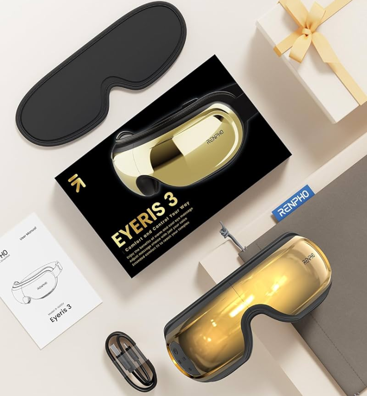 RENPHO Eyeris 3 eye massager packaged in a gift box