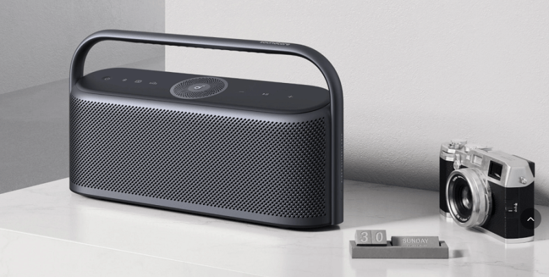 Close-up of the Soundcore Motion X600 Portable Bluetooth Speaker