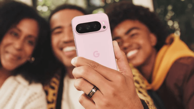 A demonstration of the Google Pixel 9 camera taking a high-quality photo, showcasing its 50 MP and 48 MP lenses.