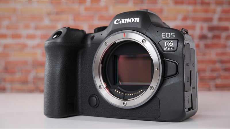Close-up view of the Canon EOS R6 Mark II